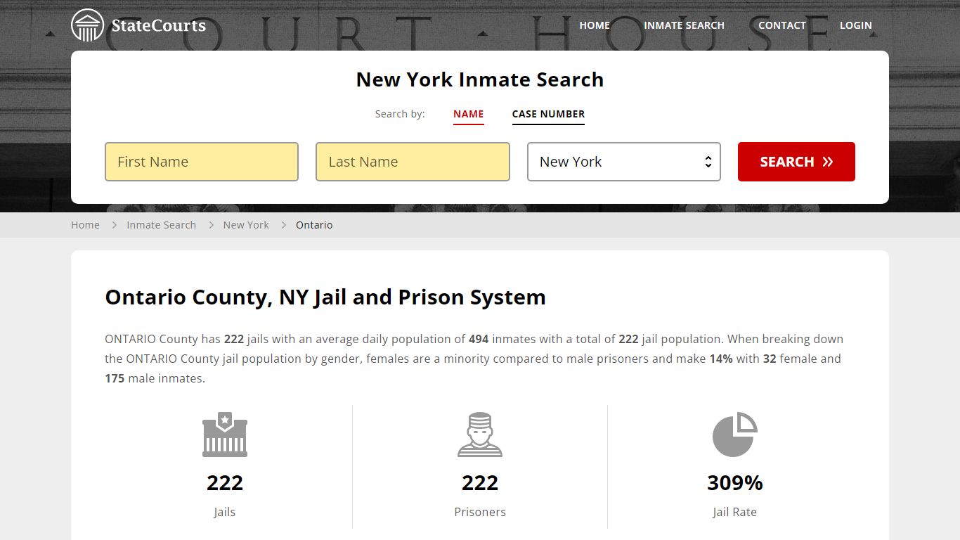 Ontario County, NY Inmate Search - StateCourts
